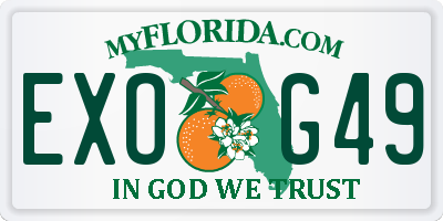 FL license plate EXOG49