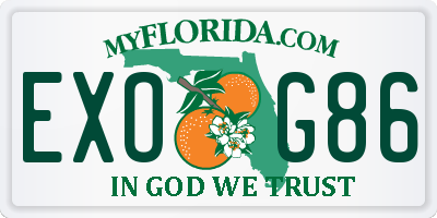 FL license plate EXOG86
