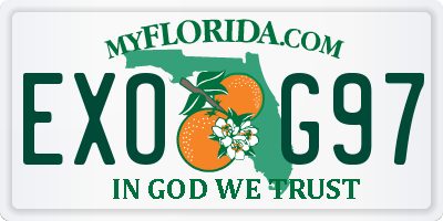 FL license plate EXOG97