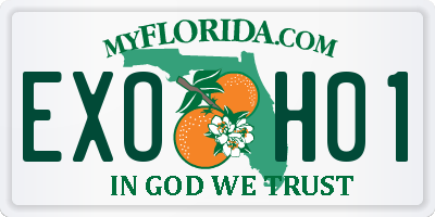 FL license plate EXOH01