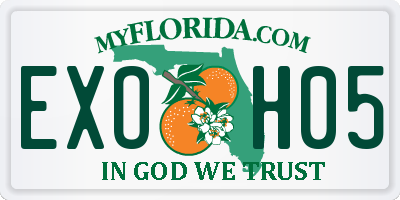 FL license plate EXOH05