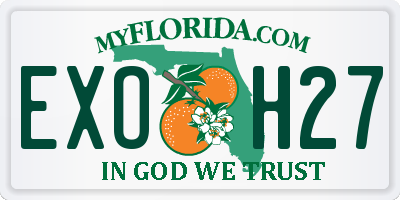FL license plate EXOH27