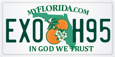 FL license plate EXOH95