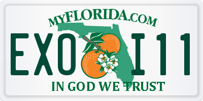FL license plate EXOI11