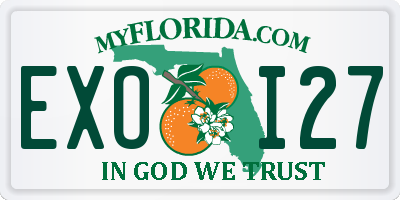 FL license plate EXOI27