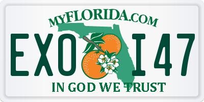 FL license plate EXOI47