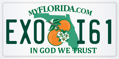 FL license plate EXOI61