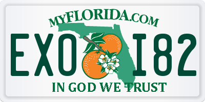 FL license plate EXOI82