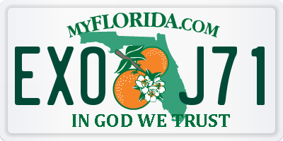FL license plate EXOJ71