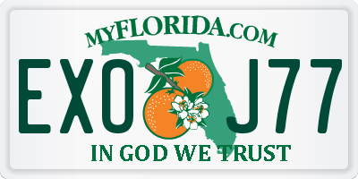 FL license plate EXOJ77