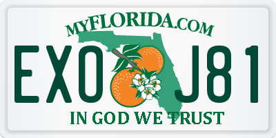 FL license plate EXOJ81