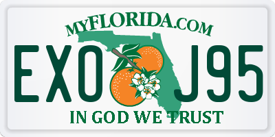 FL license plate EXOJ95