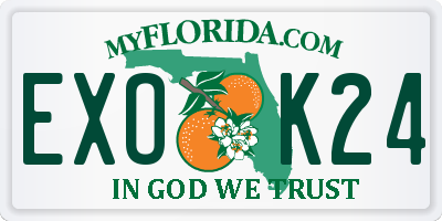 FL license plate EXOK24