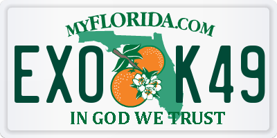 FL license plate EXOK49