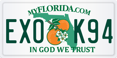 FL license plate EXOK94