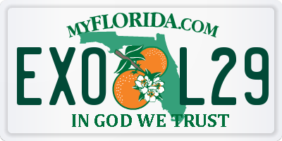FL license plate EXOL29