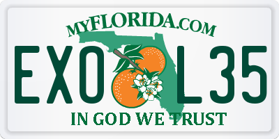 FL license plate EXOL35
