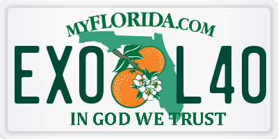 FL license plate EXOL40