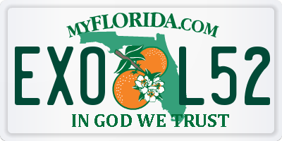 FL license plate EXOL52