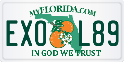 FL license plate EXOL89