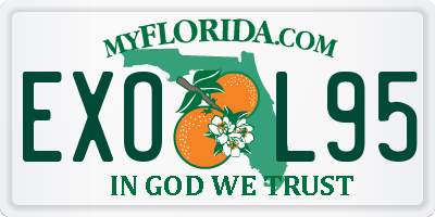 FL license plate EXOL95