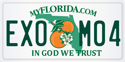 FL license plate EXOM04
