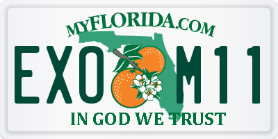 FL license plate EXOM11