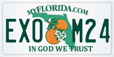 FL license plate EXOM24