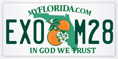FL license plate EXOM28