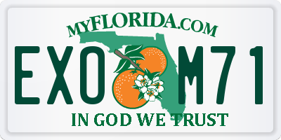 FL license plate EXOM71