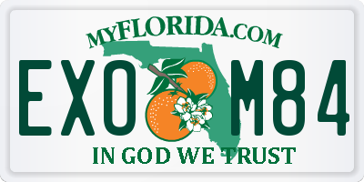 FL license plate EXOM84