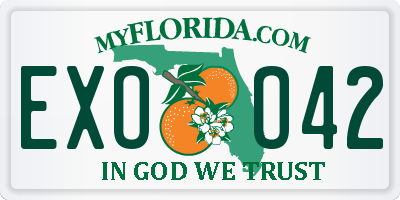 FL license plate EXOO42
