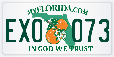 FL license plate EXOO73