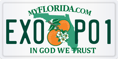 FL license plate EXOP01