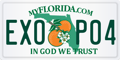 FL license plate EXOP04