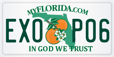 FL license plate EXOP06