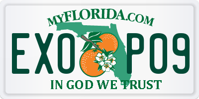 FL license plate EXOP09