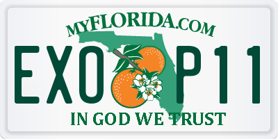 FL license plate EXOP11