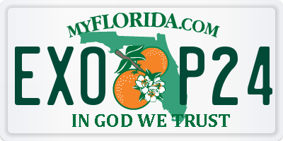 FL license plate EXOP24