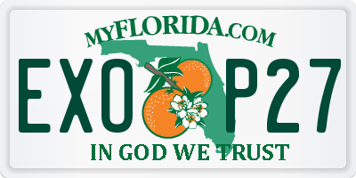 FL license plate EXOP27