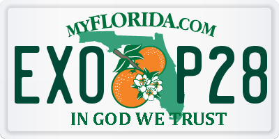 FL license plate EXOP28