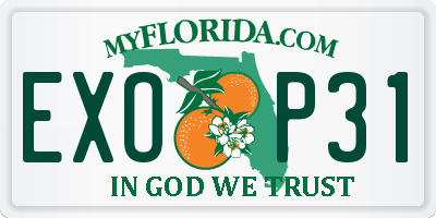 FL license plate EXOP31