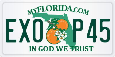 FL license plate EXOP45