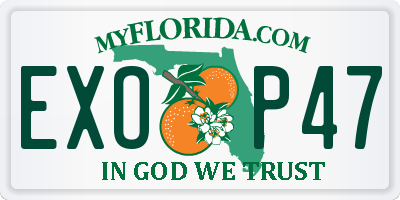 FL license plate EXOP47