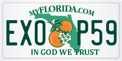 FL license plate EXOP59