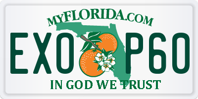 FL license plate EXOP60