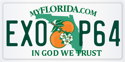 FL license plate EXOP64