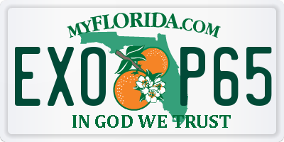 FL license plate EXOP65