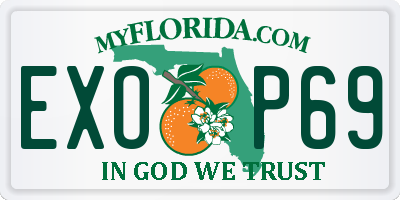 FL license plate EXOP69