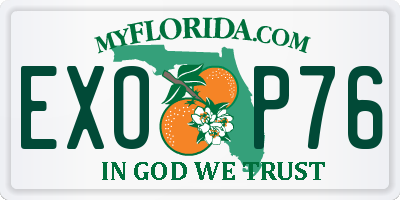 FL license plate EXOP76